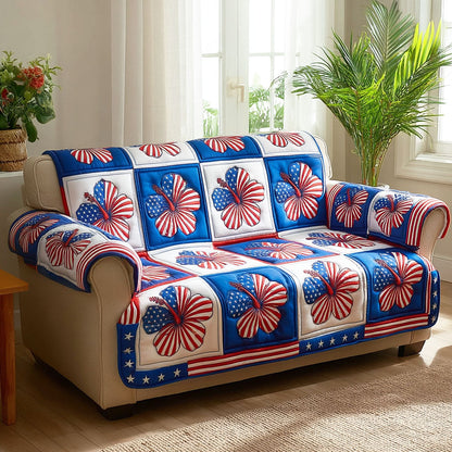 Americana Flower Quilted Sofa Cover NCU0TD2257