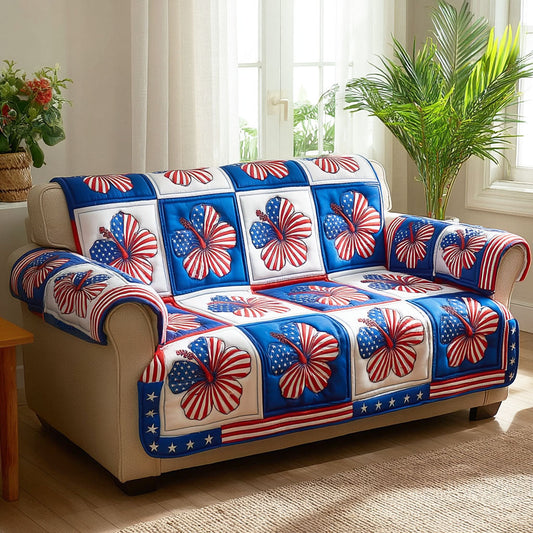 Americana Flower Quilted Sofa Cover NCU0TD2257