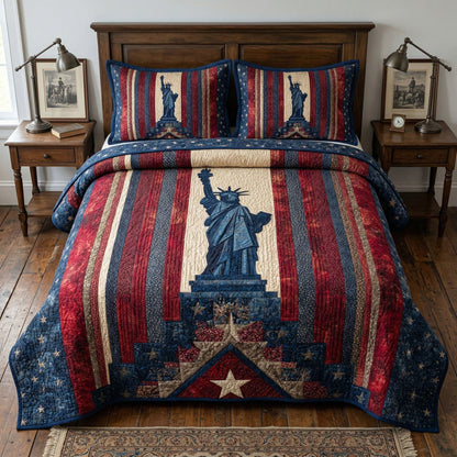Americana Liberty 3-Piece Quilted Bedding Set NCU0NT12359