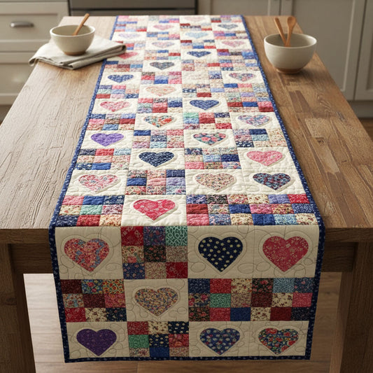 Americana Love Quilted Table Runner NCU0TV1499