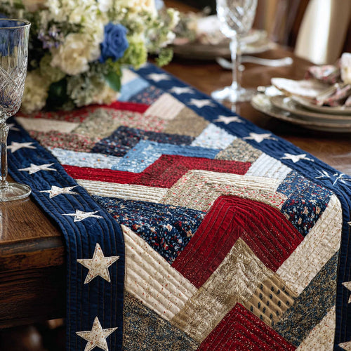 Americana Mix Quilted Table Runner NCU0NT12696