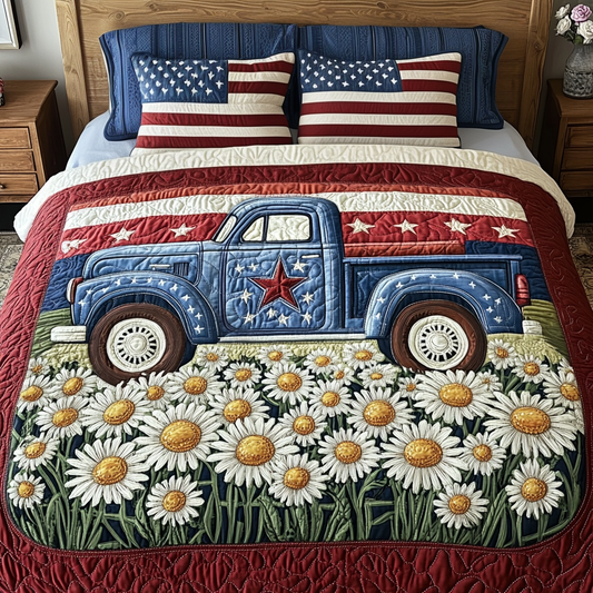 Americana Vibe 3-Piece Quilted Bedding Set NCU0VH4136