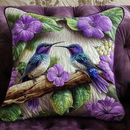 Amethyst Lovebirds Quilted Pillow Case NCU0NT6210