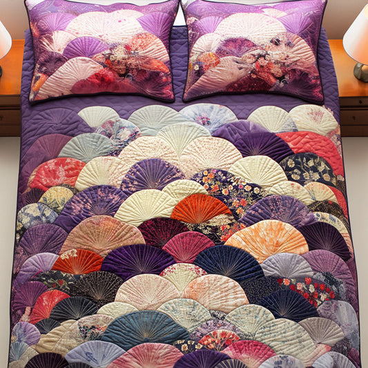 Amethyst Breeze 3-Piece Quilted Bedding Set NCU0NT7111