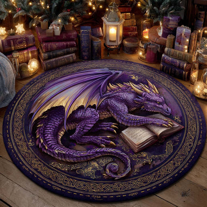 Amethyst Royal Dragon Round Carpet NCU0XD2185