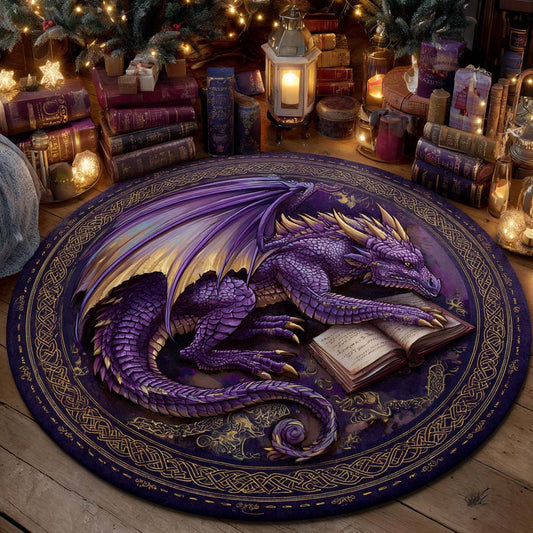 Amethyst Royal Dragon Round Carpet NCU0XD2185