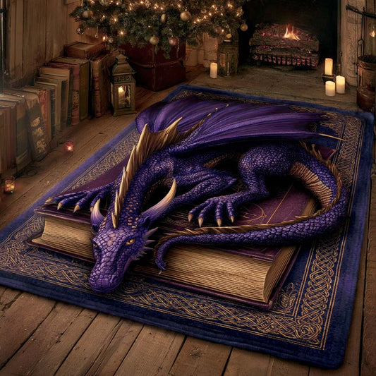 Amethyst Spellbound Dragon Area Rug NCU0XD2162
