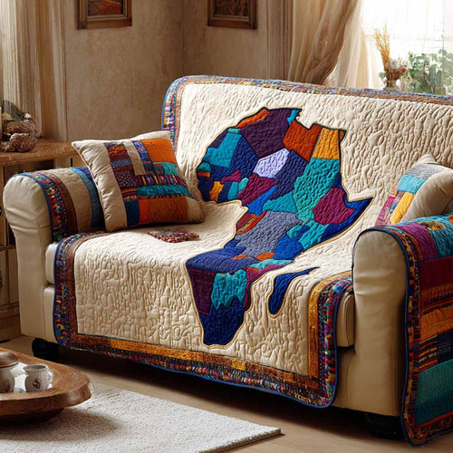 Ancestral Africa Quilted Sofa Cover NCU0XD2282