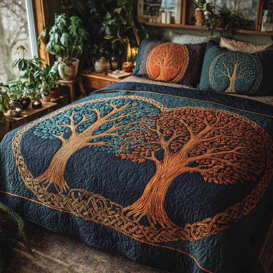Ancestral Crown 3-Piece Quilted Bedding Set NCU0XD2397