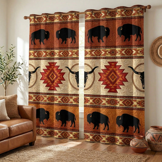 Ancestral Plains Quilted Curtains NCU0TV1619