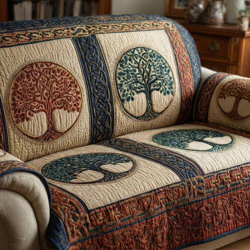 Ancestral Roots Quilted Sofa Cover NCU0XD2373