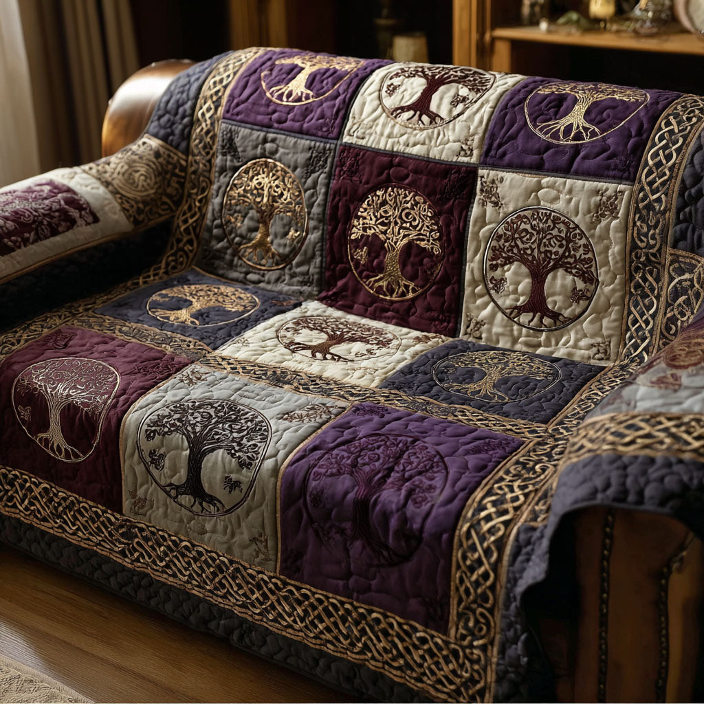 Ancestral Tree Quilted Sofa Cover NCU0PT11285