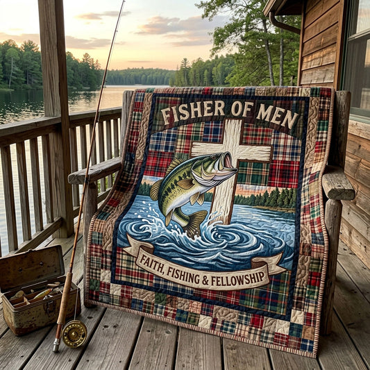 Anchor Fishing Fellowship Quilted Blanket NCU0HH1994