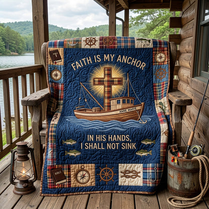 Anchor Fishing Grace Quilted Blanket NCU0HH1995