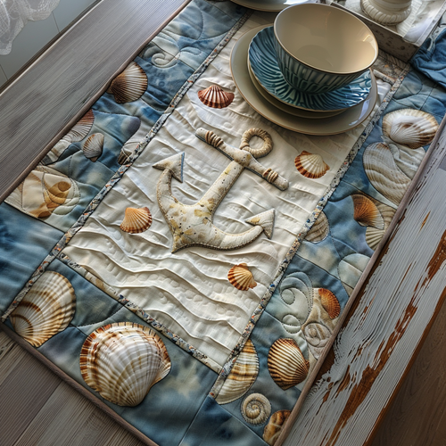 Anchors Away Quilted Table Runner NCU0TH301