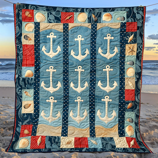 Anchors At Rest Quilted Blanket NCU0TH1322