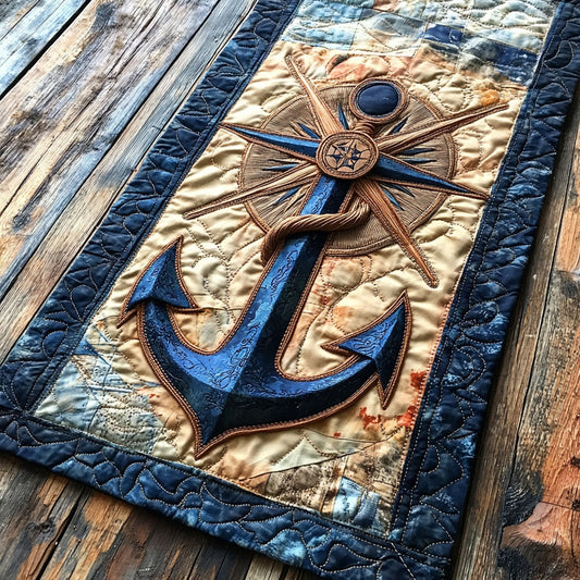 Anchors Away Quilted Table Runner NCU0PT5864