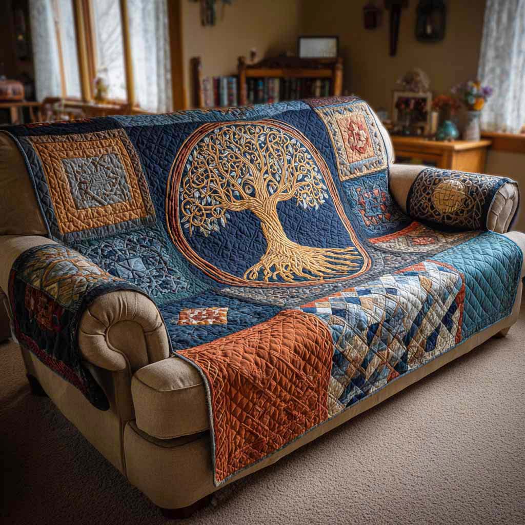 Ancient Branches Quilted Sofa Cover NCU0XD2378