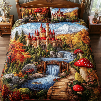 Ancient Castle 3-Piece Quilted Bedding Set NCU0DK8023