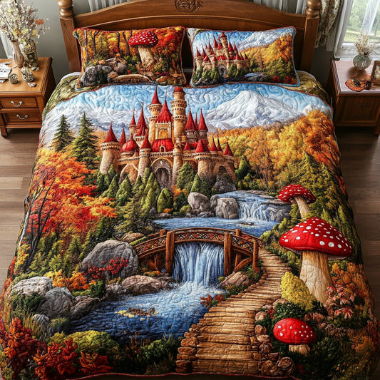 Ancient Castle 3-Piece Quilted Bedding Set NCU0DK8023