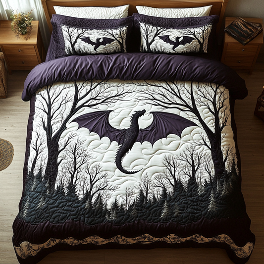 Ancient Dragon 3-Piece Quilted Bedding Set NCU0DK8050