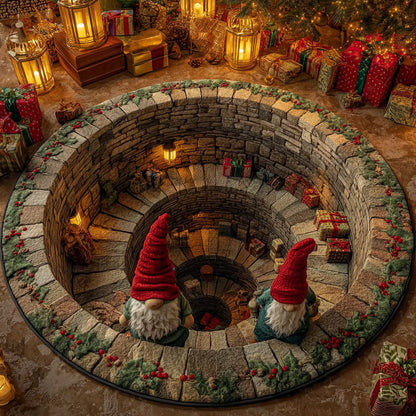 Ancient Gnome Descent Round Carpet NCU0HH1292