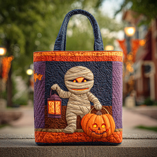Ancient Mummy Quilted Tote Bag NCU0TD579