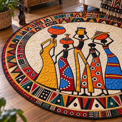 Ancient Rhythms Quilted Round Mat NCU0PT12063