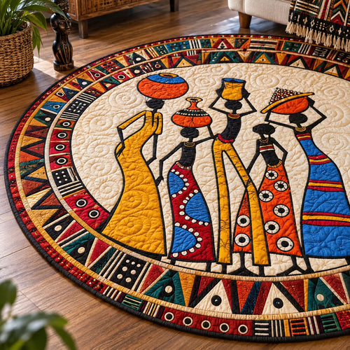 Ancient Rhythms Quilted Round Mat NCU0PT12063