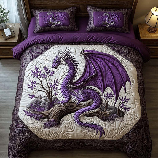Ancient Roar 3-Piece Quilted Bedding Set NCU0NT7893