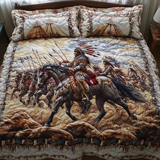 Ancient Roots 3-Piece Quilted Bedding Set NCU0DK7674