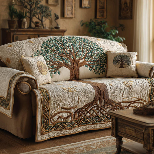 Ancient Roots Quilted Sofa Cover NCU0DV9194