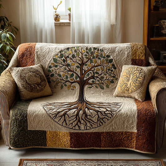 Ancient Roots Quilted Sofa Cover NCU0TD2096