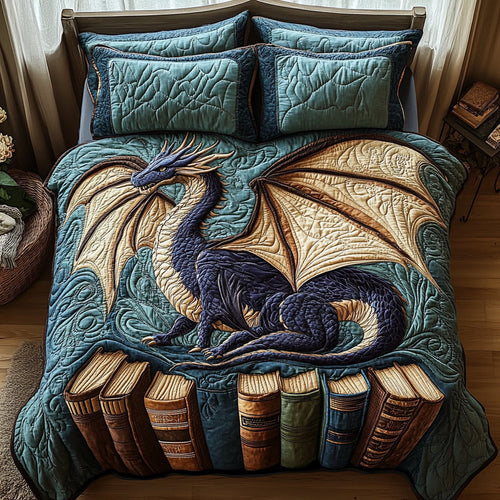 Ancient Scale Sentinel 3-Piece Quilted Bedding Set NCU0DV8696