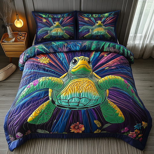 Ancient Swimmer 3-Piece Quilted Bedding Set NCU0DV3468