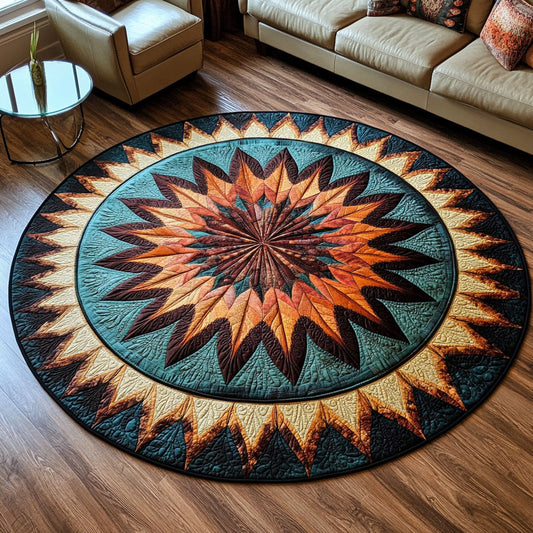 Ancient Symbols Quilted Round Mat NCU0PT7051