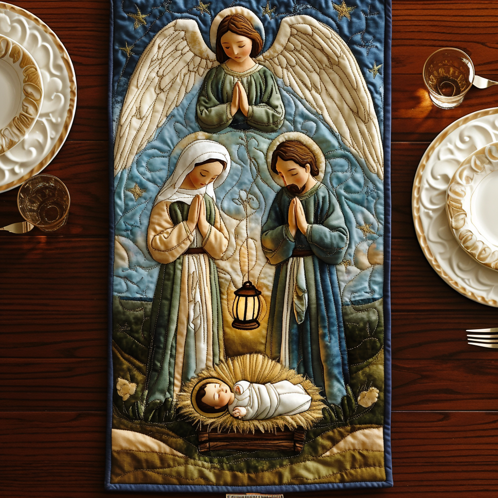 Angel Blessing Quilted Table Runner NCU0DV1213