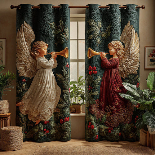 Angel Forest Carol Quilted Curtains NCU0HH1051