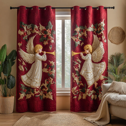 Angel Holly Song Quilted Curtains NCU0HH1052