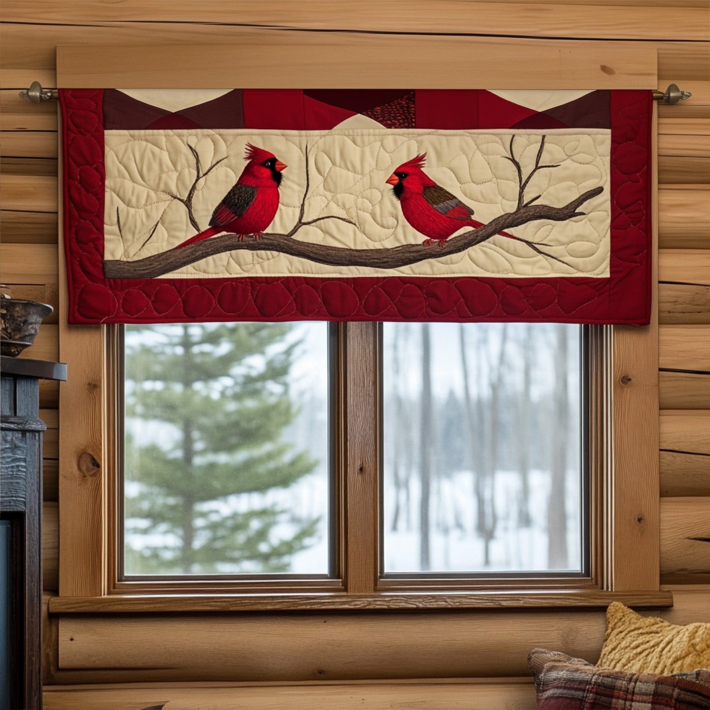 Angel in Red Quilted Valance NCU0PT4963