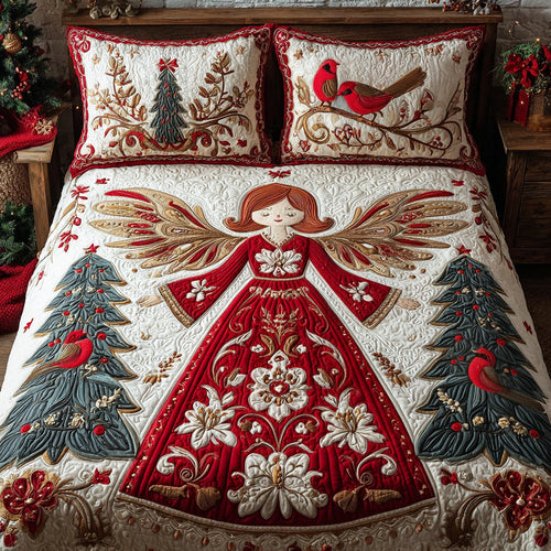 Angelic Wonder 3-Piece Quilted Bedding Set NCU0VL2949