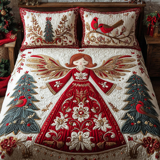 Angelic Wonder 3-Piece Quilted Bedding Set NCU0VL2949