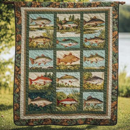 Angler Map Quilted Blanket NCU0XD277