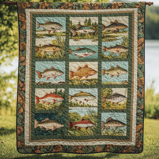 Angler Map Quilted Blanket NCU0XD277