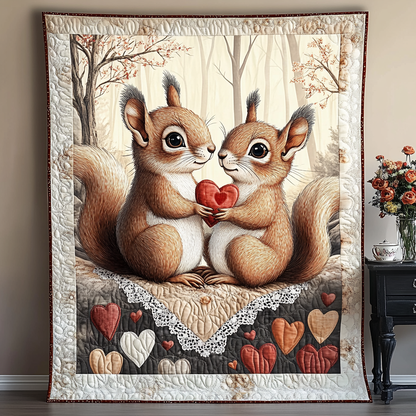 Animal Love Story Quilted Blanket NCU0TL2413