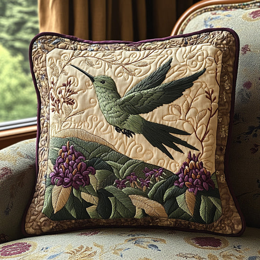 Antique Hummingbird Quilted Pillow Case NCU0DV6404