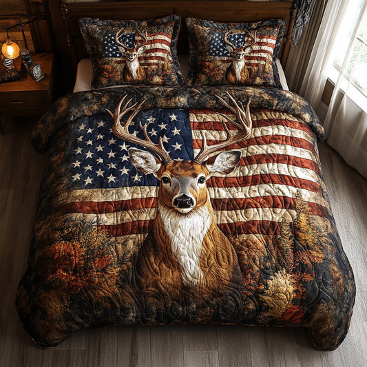Antler Grove 3-Piece Quilted Bedding Set NCU0DV6938