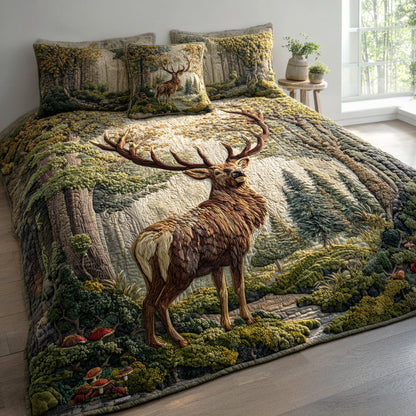 Antler Grove 3-Piece Quilted Bedding Set NCU0TD2024