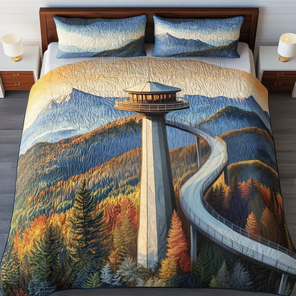 Appalachian Dawn 3-Piece Quilted Bedding Set NCU0PT6585