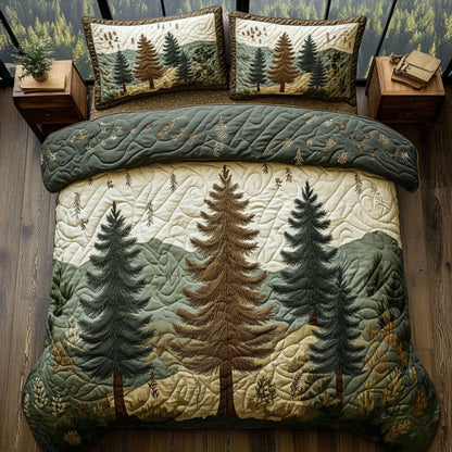 Appalachian Whisper 3-Piece Quilted Bedding Set NCU0PT6587